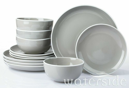 12pc stoneware crockery dinner - 12pc,