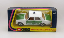 CORGI 412 MERCEDES BENZ 240D POLICE WHITE VERY NEAR MINT BOXED 1975