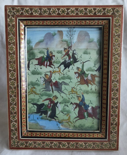 Persian miniature marquetry - miniature,