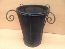 Vintage Cast Iron & Mesh Stick Umbrella Pot Stand * SIGNS OF WEAR *