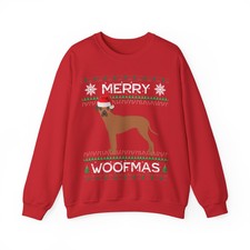 Ridgeback Christmas Sweater Gifts Rhodesian Dog Mom Dad Ugly Sweatshirt Woofmas