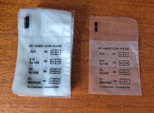 100 plastic coin bags - plastic,
