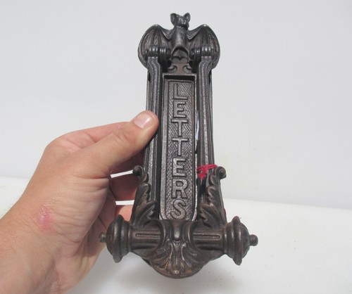 Victorian iron door letterbox - door,