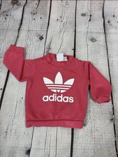 Adidas Baby Girl Pink Jumper 3-6 Months Long Sleeve ￼