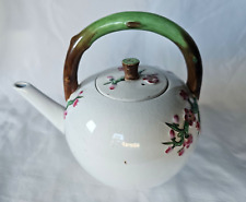 CHARMING MINTON MAJOLICA CHERRY BLOSSOM DESIGN TEAPOT, CIRA 1870’S