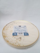  10 ivory gold sparkle plastic