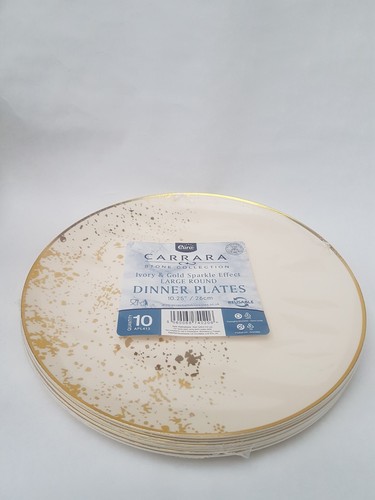 Ivory gold sparkle plastic - ,