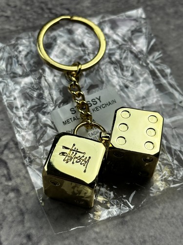 Stussy dice keychain - dice, gold
