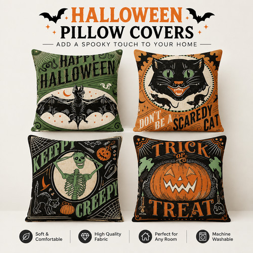 Pack halloween cushion - 4,