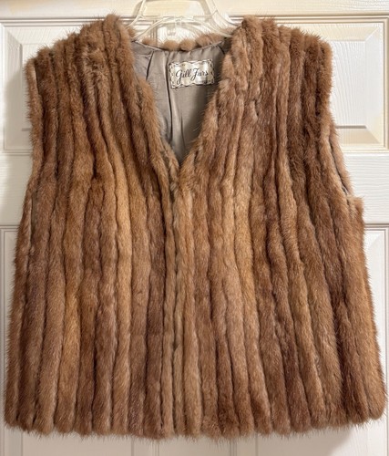 Vintage mink brown vest - mink,