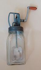 Vintage Blow glass and metal Butter Churn