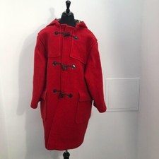 Burberrys 1990 Red Duffle Coat