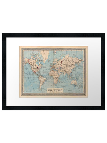 Old world map - old, global