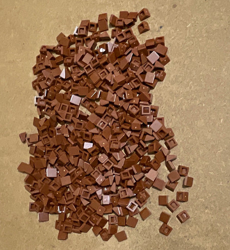 Lego brown 1x1x1 slopes - 1x1x1, bulk