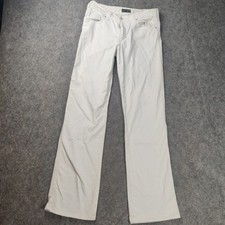 Women's Emporio Armani White Jeans Wide Leg Size W29 L30 Fly zip Flaws 