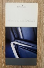 Concorde Seat Card, Genuine