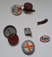 VINTAGE ESSO EXTRA REGENT REDEX RAC TRIUMPH BADGES / KEY FOBS / PETROL / OIL CAR