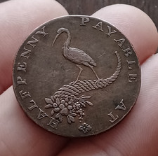 1791 Birmingham Mining And Copper Company Half-Penny Token. VERY GOOD CONDITION.