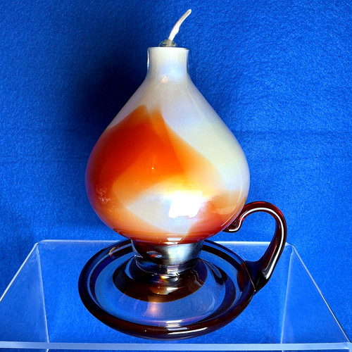 Hand blown art glass oil - hand,