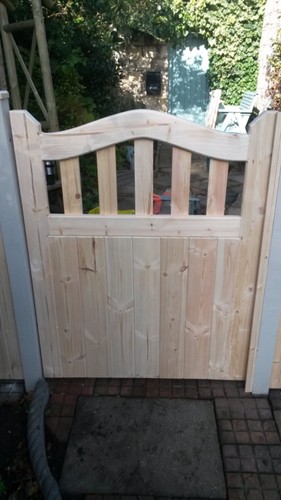 Wooden garden gate curved - wooden,
