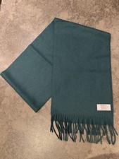 Johnstons Of Elgin BNWOT Cashmere Forest Green Scarf RRP£170