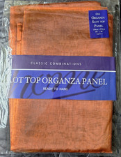 1 Plain Spice Organza Voile Curtain Panel Slot Top - W 59" x L 90" approx