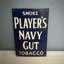 Players Navy Cut Antique Metal Advertising Sign 300mm x 200mm