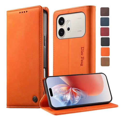 Magnetic wallet cover leather - wallet,