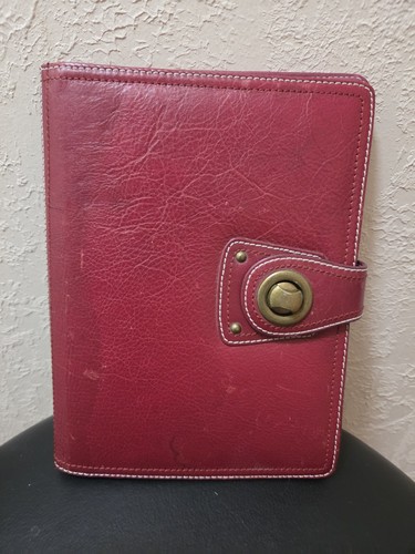 Franklin covey leather - leather, red