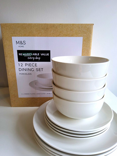 Porcelain white 12pc - m&s,