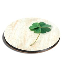 Round MDF Coaster Lucky Green