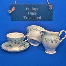 1950s blue floral tea - blue, *