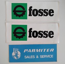 Fosse / Parmiter Agriculture Tractor Machinery Manufacturers Decal Sticker 1970s