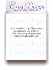 Clear Unmounted Birthday Verse
