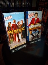 Anchorman Unrated & Anchorman 2 Unrated VHS Bundle OOP HTF RARE WILL FERRELL