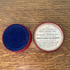 Rare King George V Coronation Medal Round Empty Box Case Fattorini