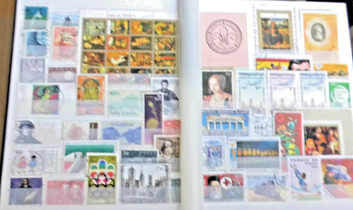Stamp album with - stamp, over