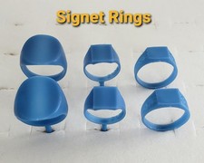 6 Signet Rings. 3 Styles, 2ea