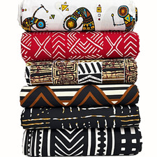 African Fabric Ankara Ethnic Print 100% Cotton Rich Yard Sewing Material