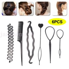 6pcs Hair Braiding Tools Hair French Braid Tool Styling Accessories Bun Maker