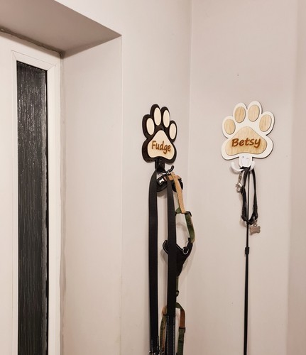 Personalised dog lead hanger - lead,