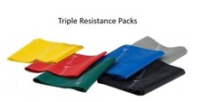 3 FORTRESS/FLEXIL TYPE THERABAND RESISTANCE BANDS Discounted Yoga Pilates Physio