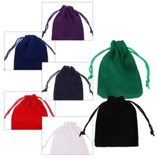 Small Velvet Drawstring Bags for Weddings Birthday Parties Gift Pouches 7x9cm