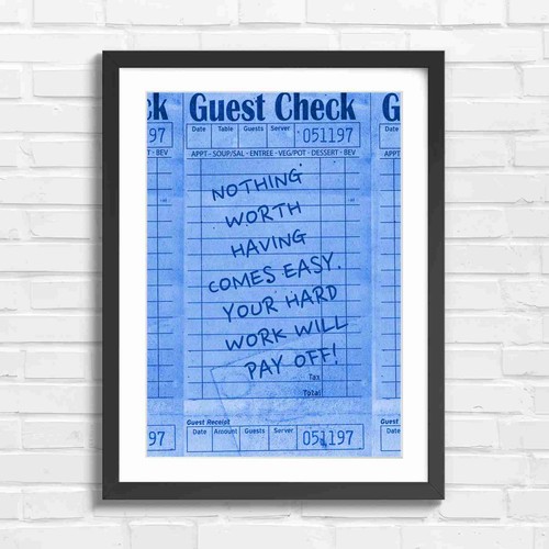 Motivational guest check - motivational,