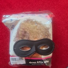 GRANNY AFRO WIG GREY OLD LADY FANCY DRESS GRANDMA SECRETARY PERM Gangsta Granny