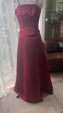 Dark red prom dress - red, gown