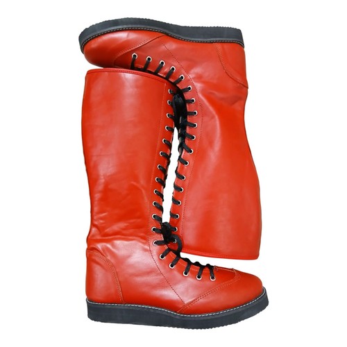 Pro wrestling boots red color - wrestling,