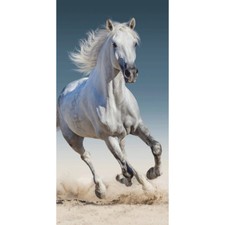 White Horse Beach Towel 100%