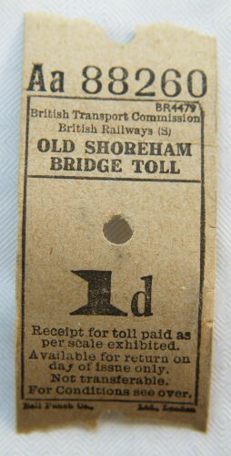 Vintage old shoreham bridge - old,