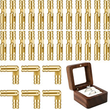 30 Pcs Barrel Hinges, Brass